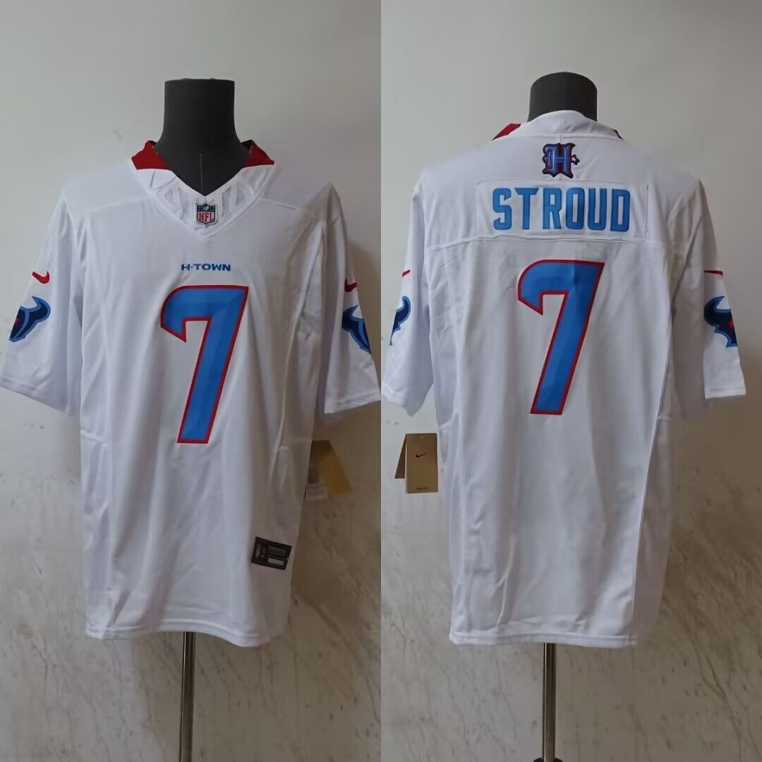 Men Houston Texans #7 C.J. Stroud Nike white Alternate Game NFL 2024 Jersey->houston texans->NFL Jersey